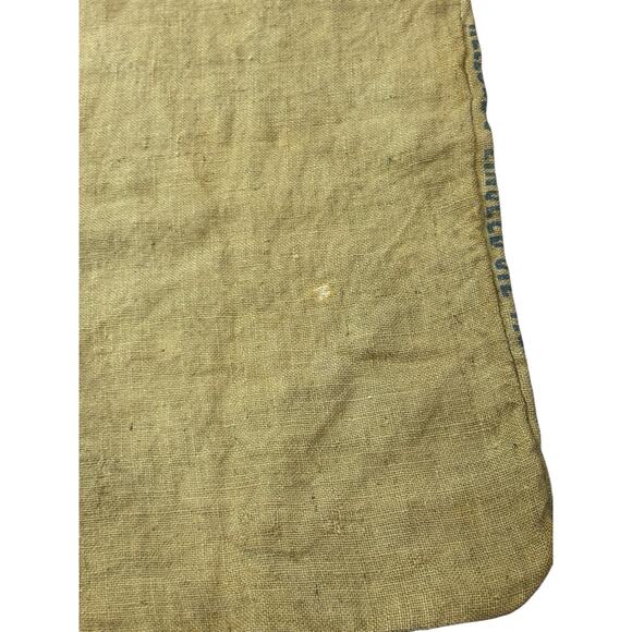 Antique Spencer Kellogg’s Soybean Oil Meal 100 LB Feed Sack Jute Burlap 21X38 - Picture 5 of 9